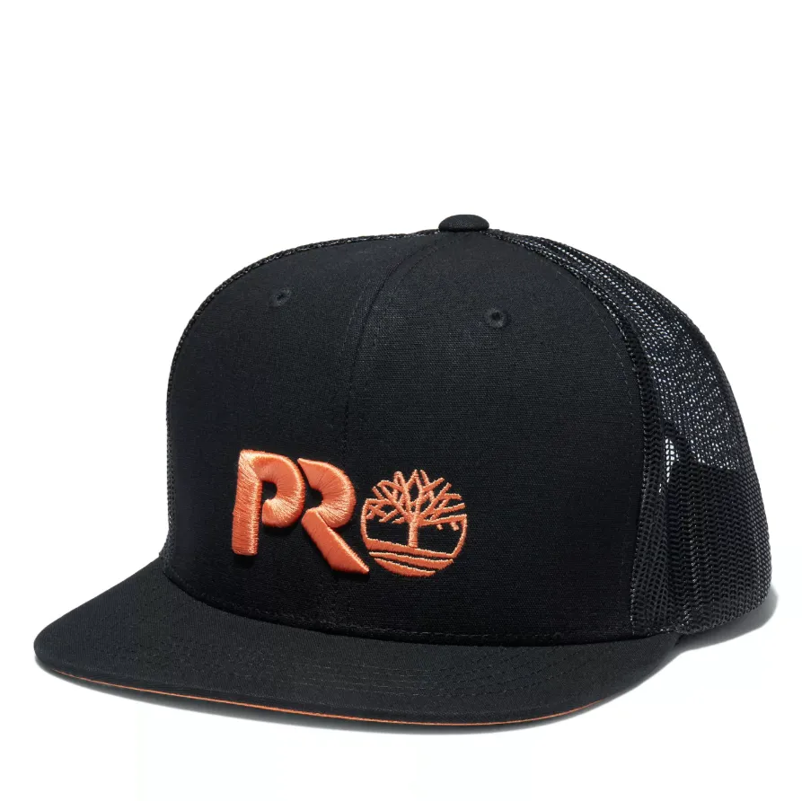 TIMBERLAND PRO EMBROIDERED TRUCKER CAP BLACK A2414