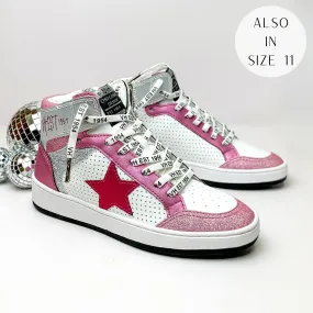 Vintage Havana | Dream High Top Sneakers in Pink Swirl